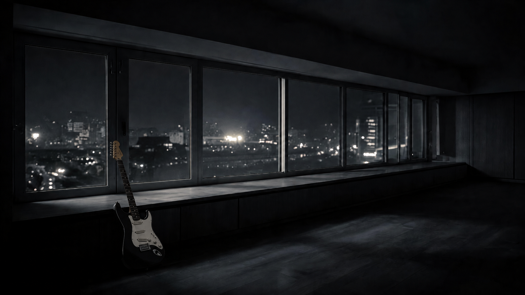 Guitar by the window